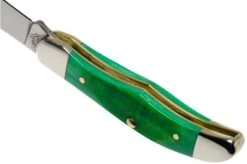 Case Pocket Hunter Clover Green Bone, Sawcut Jig, 23211, 61165 SS Pocket Knife -Case Knives Sales CE23211 05 case
