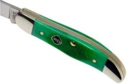 Case Pocket Hunter Clover Green Bone, Sawcut Jig, 23211, 61165 SS Pocket Knife -Case Knives Sales CE23211 06 case