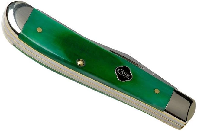 Case Mini Trapper Clover Green Bone, Sawcut Jig, 23213, 6207 SS Pocket Knife 4 Case Mini Trapper Clover Green Bone, Sawcut Jig, 23213, 6207 SS Pocket Knife - Image 4