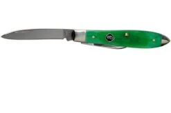 Case Tear Drop Clover Green Bone, Sawcut Jig, 23215, TB62028 SS Pocket Knife -Case Knives Sales CE23215 03 case