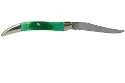Case Small Texas Toothpick Clover Green Bone, Sawcut Jig, 23216, 610096 SS Pocket Knife -Case Knives Sales CE23216 02 case