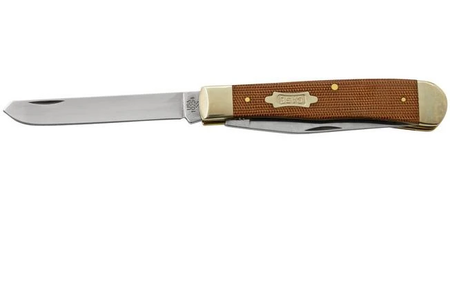 Case Trapper, Smooth Natural Canvas Micarta, 23690, 10254 SS, Pocket Knife 1 Case Trapper, Smooth Natural Canvas Micarta, 23690, 10254 SS, Pocket Knife