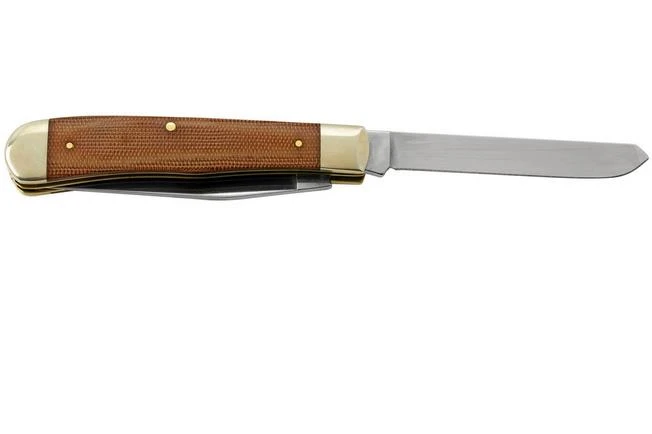 Case Trapper, Smooth Natural Canvas Micarta, 23690, 10254 SS, Pocket Knife 2 Case Trapper, Smooth Natural Canvas Micarta, 23690, 10254 SS, Pocket Knife - Image 2