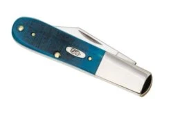 Case Barlow Caribbean Blue Bone, Sawcut Jig, 25581, 62009 1/2 SS Pocket Knife -Case Knives Sales CE25581 06 case