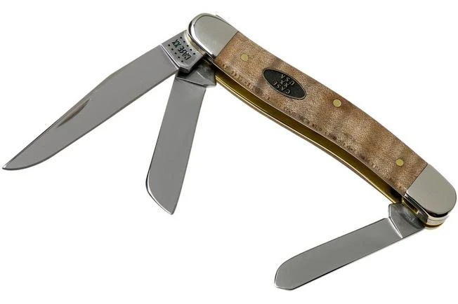 Case Medium Stockman Natural Curly Maple Smooth, 25944, 7318 SS Pocket Knife 1 Case Medium Stockman Natural Curly Maple Smooth, 25944, 7318 SS Pocket Knife