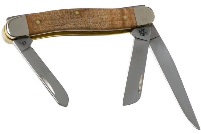 Case Medium Stockman Natural Curly Maple Smooth, 25944, 7318 SS Pocket Knife 2 Case Medium Stockman Natural Curly Maple Smooth, 25944, 7318 SS Pocket Knife - Image 2