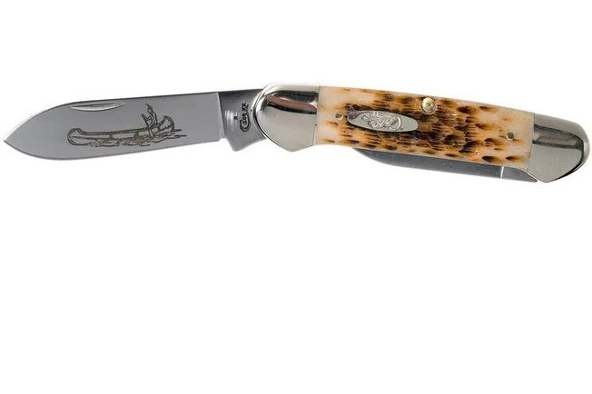 Case Canoe Amber Jigged Bone, 00263, 62131 CV Pocket Knife 3 Case Canoe Amber Jigged Bone, 00263, 62131 CV Pocket Knife - Image 3