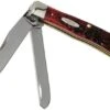 Case Trapper Crimson Red Peach Seed Jigged Bone, 27380, 6254 SS Pocket Knife