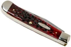 Case Trapper Crimson Red Peach Seed Jigged Bone, 27380, 6254 SS Pocket Knife -Case Knives Sales CE27380 04 case 1