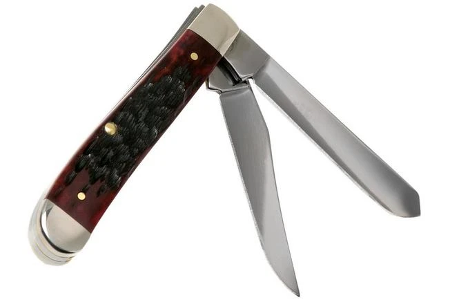 Case Mini Trapper Crimson Red Peach Seed Jigged Bone, 27381, 6207 SS Pocket Knife 2 Case Mini Trapper Crimson Red Peach Seed Jigged Bone, 27381, 6207 SS Pocket Knife - Image 2