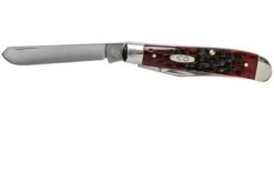 Case Mini Trapper Crimson Red Peach Seed Jigged Bone, 27381, 6207 SS Pocket Knife 7 Case Mini Trapper Crimson Red Peach Seed Jigged Bone, 27381, 6207 SS Pocket Knife -Case Knives Sales CE27381 03 case 1