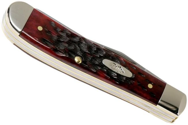 Case Mini Trapper Crimson Red Peach Seed Jigged Bone, 27381, 6207 SS Pocket Knife 4 Case Mini Trapper Crimson Red Peach Seed Jigged Bone, 27381, 6207 SS Pocket Knife - Image 4