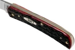 Case Sod Buster Jr Crimson Red Peach Seed Jigged Bone, 27383, 6137 SS Pocket Knife -Case Knives Sales CE27383 06 case 1