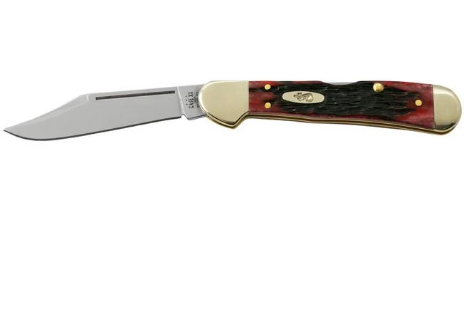 Case Mini Copperlock Crimson Red Peach Seed Jigged Bone, 27385, 61749L SS Pocket Knife 2 Case Mini Copperlock Crimson Red Peach Seed Jigged Bone, 27385, 61749L SS Pocket Knife - Image 2