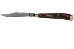 Case Slimline Trapper Smooth Black Red Micarta, 27857, 101048 SS Pocket Knife