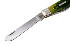 Case Mini Trapper 27861, Green Apple Bone, Peach Seed Jig, 6207 SS Pocket Knife -Case Knives Sales CE27861 03 case