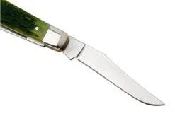Case Mini Trapper 27861, Green Apple Bone, Peach Seed Jig, 6207 SS Pocket Knife -Case Knives Sales CE27861 04 case