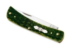 Case Sod Buster Jr 27863, Green Apple Bone, Peach Seed Jig, 6137 SS Pocket Knife -Case Knives Sales CE27863 06 case