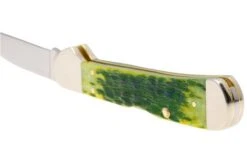 Case CopperLock Green Apple Bone, Peach Seed Jig, 27864, 61549WL SS Pocket Knife -Case Knives Sales CE27864 04 case