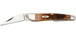 Case Seahorse Whittler Amber Bone, Peach Seed Jig, 30094, 6355WH CS Pocket Knife