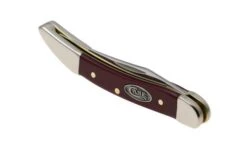 Case Small Texas Toothpick 30462 Smooth Mulberry Synthetic 410096 Pocket Knife -Case Knives Sales CE30462 05 case