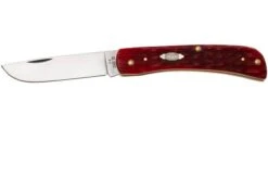 Case Sod Buster Jr Dark Red Bone, Peach Seed Jig, 31945, 6137 CS Pocket Knife