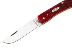 Case Sod Buster Jr Dark Red Bone, Peach Seed Jig, 31945, 6137 CS Pocket Knife -Case Knives Sales CE31945 03 case