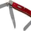 Case Medium Stockman Dark Red Bone, Peach Seed Jig, 31951, 6318 CV Pocket Knife
