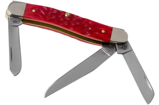 Case Medium Stockman Dark Red Bone, Peach Seed Jig, 31951, 6318 CV Pocket Knife 2 Case Medium Stockman Dark Red Bone, Peach Seed Jig, 31951, 6318 CV Pocket Knife - Image 2