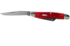 Case Medium Stockman Dark Red Bone, Peach Seed Jig, 31951, 6318 CV Pocket Knife -Case Knives Sales CE31951 03 case