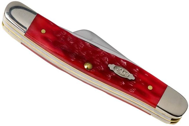 Case Medium Stockman Dark Red Bone, Peach Seed Jig, 31951, 6318 CV Pocket Knife 4 Case Medium Stockman Dark Red Bone, Peach Seed Jig, 31951, 6318 CV Pocket Knife - Image 4
