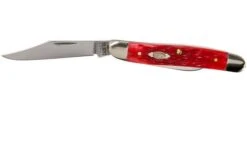 Case Medium Jack Dark Red Bone, Peach Seed Jig, 31955, 62087 CV Pocket Knife -Case Knives Sales CE31955 03 case knives