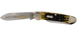 Case Canoe Pocket Worn Olive Green Bone, Peach Seed, 38193, 62131 SS Pocket Knife -Case Knives Sales CE38193 03 case knives