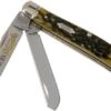 Case Mini Trapper Pocket Worn Olive Green Bone, Peach Seed, 38194, 6207 SS Pocket Knife