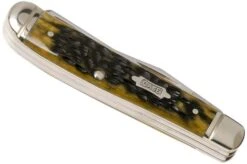 Case Mini Trapper Pocket Worn Olive Green Bone, Peach Seed, 38194, 6207 SS Pocket Knife -Case Knives Sales CE38194 04 case knives