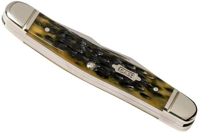 Case Muskrat Pocket Worn Olive Green Bone 25th Year Edition, Peach Seed, 38195, MUSKRAT SS Pocket Knife 4 Case Muskrat Pocket Worn Olive Green Bone 25th Year Edition, Peach Seed, 38195, MUSKRAT SS Pocket Knife - Image 4