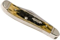 Case Peanut Pocket Worn Olive Green Bone, Peach Seed, 38196, 6220 SS Pocket Knife -Case Knives Sales CE38196 04 case knives
