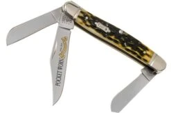 Case Stockman Pocket Worn Olive Green Bone, Peach Seed, 38197, 6347 SS Pocket Knife