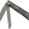 Case Medium Trapper White & Black Carbon Fibre-G10 Weave Smooth, 38920, 10254 SS Pocket Knife