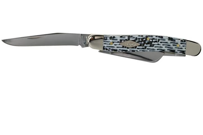 Case Medium Stockman White & Black Carbon Fibre-G10 Weave Smooth, 38923, 10318 SS Pocket Knife 3 Case Medium Stockman White & Black Carbon Fibre-G10 Weave Smooth, 38923, 10318 SS Pocket Knife - Image 3