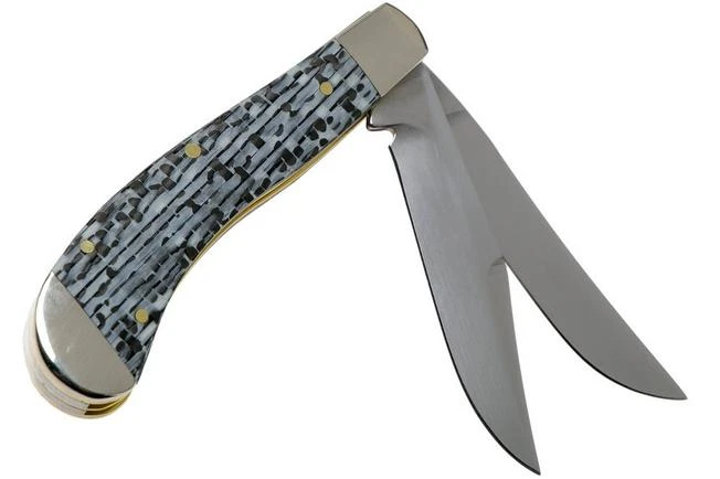 Case Bose Saddlehorn White & Black Carbon Fibre-G10 Weave Smooth, 38929, TB102110 SS Pocket Knife 2 Case Bose Saddlehorn White & Black Carbon Fibre-G10 Weave Smooth, 38929, TB102110 SS Pocket Knife - Image 2