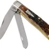 Case Trapper Brown Bone, Peach Seed Jig, 42650, 6254 SS Pocket Knife