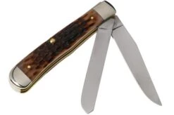 Case Trapper Brown Bone, Peach Seed Jig, 42650, 6254 SS Pocket Knife -Case Knives Sales CE42650 02 case
