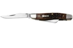 Case Medium Stockman Brown Bone, Peach Seed Jig, 42651, 6318 SS Pocket Knife