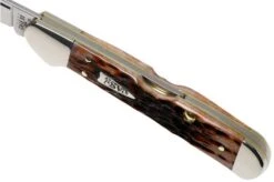 Case Mini Copperlock Brown Bone, Peach Seed Jig, 42655, 61749L SS Pocket Knife -Case Knives Sales CE42655 05 case