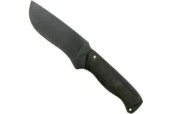 Case Winkler Recurve Utility No 6, 43177 Harry Bologna, Black Canvas Micarta, Leather Sheath Survival Knife