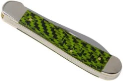 Case Copperhead Green & Black Carbon Fibre-G10 Weave Smooth, 50713, 10249W SS Pocket Knife -Case Knives Sales CE50713 04 case