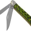 Case Peanut Green & Black Carbon Fiber-G10 Weave Smooth, 50714, 10220 SS Pocket Knife