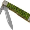 Case Gunstock Green & Black Carbon Fibre-G10 Weave Smooth, 50715, 102130 SS Pocket Knife