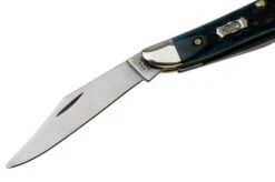 Case Peanut 51858 Pocket Worn Mediterranean Blue Bone, Peach Seed Jig 6220 SS Pocket Knife -Case Knives Sales CE51858 03 case